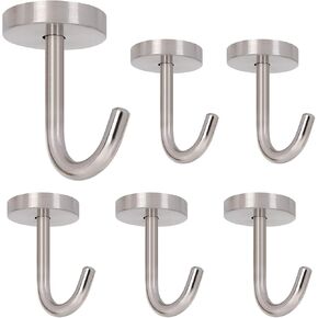 NearMoon Coat Hooks-Bath Towel Hangers, Wall Hooks for Hanging Hat Hurse Robe, 304 Stainless Steel Heavy Duty Garage Hooks for Bathroom Livingroom Hotel Kitchen Garage, 6 Pack (2 Inch, Matte Black) in Kuwait