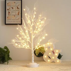 Led Birch Tree Lamp 22 Inches Warm White Fairy Light Tree with Timer 8 Lighting Modes for Easter Christmas Party Wedding Home Decoration (Warm White)