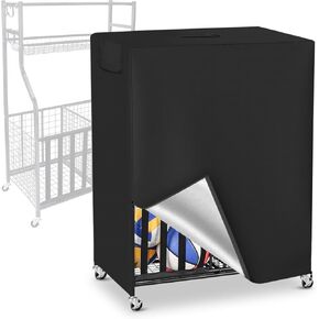 Basketball Rack Cover, Garage Sports Equipment Organizer Cover for Ball Storage Rack, Waterproof & Dustproof Sports Organizer Cover (Cover Only)