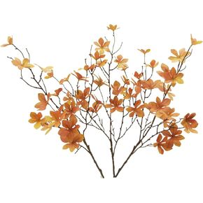 6PCS Artificial Fall Stems Faux Branches with Leaves for Vase Fake Plants for Home Table Autumn Festival Thanksgiving Christmas Decor 28"