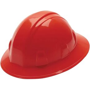 Pyramex HP24110 Full Brim Hard Hat 4 Point Ratchet Suspension - White, 12 Count