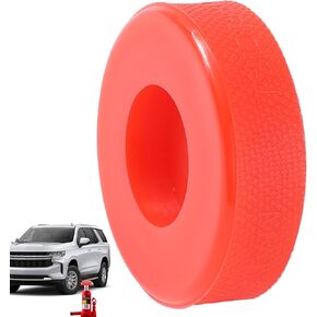 Polyethylene Bottle Jack Pad Adapter Protector Car Jacking Lifting Tool Pinch Weld Side Disk 37mm 1.45" Hole for Most 10T Bottle Jacks (Red, 37MM=1.45")