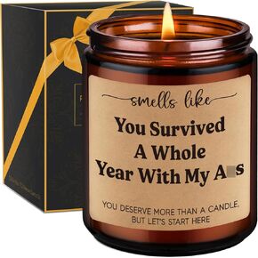 GSPY Scented Candle, 1st Anniversary Candle Gifts for Boyfriend, Girlfriend - 1 Year Paper Anniversary Happy Gifts for Couple - First, One Year Wedding Anniversary Presents for Husband, Wife