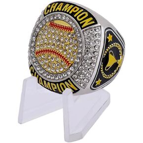 Baseball Rings 12 Packs Wtih Stand Trophy Award Gift Tournament Champions or Finalists Champion Ring