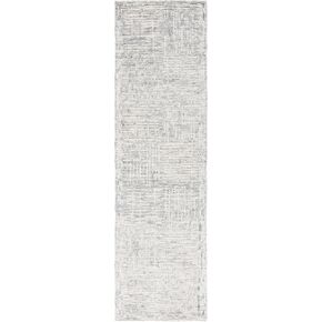 SAFAVIEH Abstract Collection Runner Rug - 2'3" x 8', Light Blue & Ivory, Checkered Design, Handmade Wool, Ideal for The Living Room, Bedroom, Dining Room (ABT275K-28)
