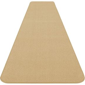 House, Home and More Skid-Resistant Carpet Runner - Camel Tan - 4 Feet X 27 Inches