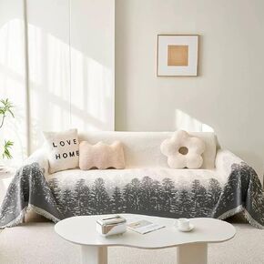 Deisy Dee Sofa Covers for 3 Cushion Couch Sofa Chenille Sofa Slipcover Couch Covers for Sectional l Shaped Couch Pets Protector Furniture Covers (Dandelion, 71" x 134")