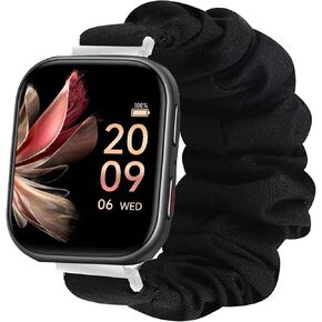 Compatible for FITVII Fitness Tracker Bands, 20mm, 22mm Fabric Elastic Scrunchie Elastic Women Cute Replacement Straps Compatible for FITVII HM57, HM78, HM68, HM21, H56, H86 Smart Watch Fitness Tracker