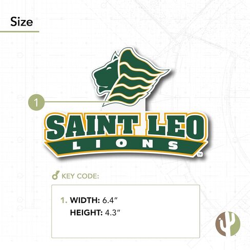 Desert Cactus Saint Leo University Sticker Lions Vinyl Decal Laptop Water Bottle Car Scrapbook (IND 00036) in Saudi Arabia