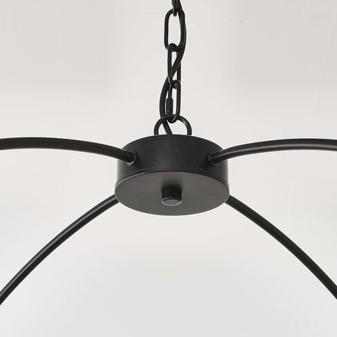 HHR Black and Gold Wagon Wheel Chandelier 9-Light 24 Inch, Black Round Rustic Candle Farmhouse Pendant Light Fixture for High Ceilings, Dining Room Living Room Kitchen Island Foyer Entryway in Kuwait