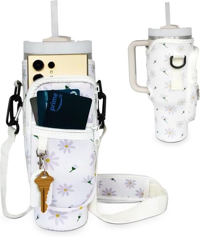 Stanley Cup 40oz Tumbler Crossbody Bag with Adjustable Strap, Zipper Pocket and Key Holder in Saudi Arabia