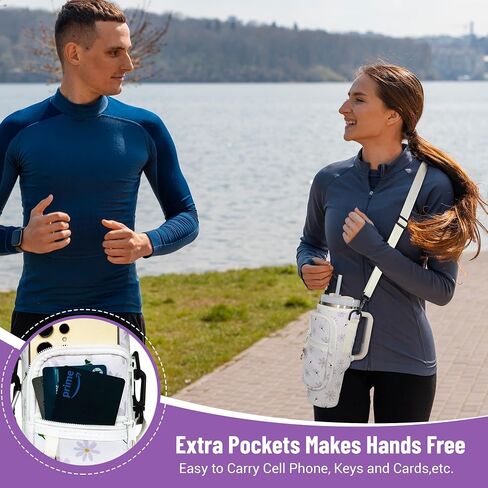 Stanley Cup 40oz Tumbler Crossbody Bag with Adjustable Strap, Zipper Pocket and Key Holder in Saudi Arabia