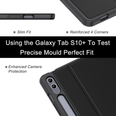 Soke Galaxy Tab S9 Plus/S9 FE+ Plus Case with S Pen Holder[SM-X610/X616B/X810/X816B/X818U]- Shockproof Smart Folio Stand Case, Soft TPU Back Cover for Samsung Galaxy Tablet S9+ 12.4 Inch,Aqua in Kuwait