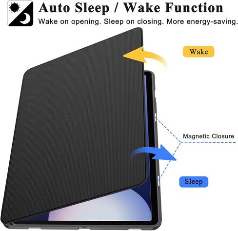 Soke Galaxy Tab S9 Plus/S9 FE+ Plus Case with S Pen Holder[SM-X610/X616B/X810/X816B/X818U]- Shockproof Smart Folio Stand Case, Soft TPU Back Cover for Samsung Galaxy Tablet S9+ 12.4 Inch,Aqua in Kuwait