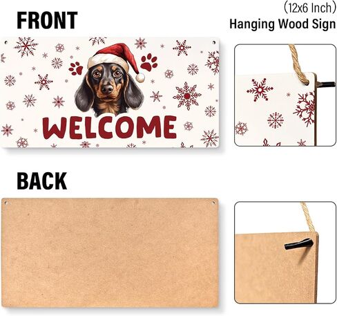 JXREQ Christmas Door Sign, Merry Christmas Sign, Border Collie Dog Christmas Signs, Christmas Dog Front Door Decorations, Christmas Door Hanger, Christmas Wall Decor, Dog Mom Gifts, 12x6 Inch in Saudi Arabia