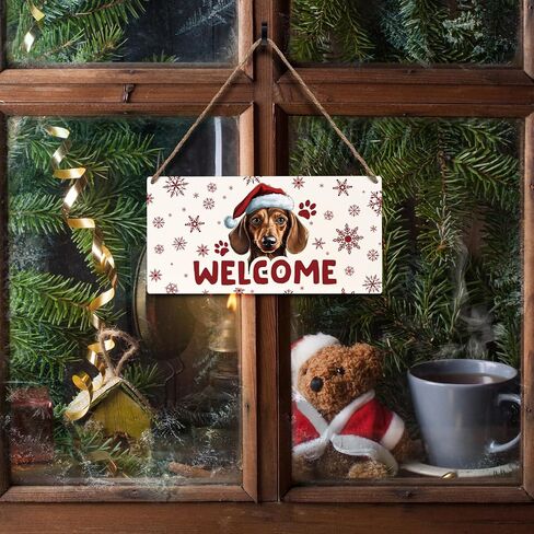 JXREQ Christmas Door Sign, Merry Christmas Sign, Border Collie Dog Christmas Signs, Christmas Dog Front Door Decorations, Christmas Door Hanger, Christmas Wall Decor, Dog Mom Gifts, 12x6 Inch in Saudi Arabia