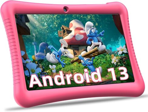 Kids Tablet 10 in Android 13 Tablet for Kids Toddler Tablet Childrens Tablet Age 3-12 Quad Core 3GB RAM 32GB ROM with Parental Control, Pre-installed Kids Educational APP,HD Screen,Dual Camera in Kuwait