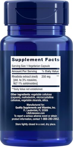 Life Extension - مستخلص الروديولا (3% روزافينز) - 250 مجم - 60 كبسولة نباتية (عبوة من 3 قطع) in Kuwait