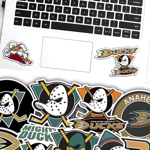 27 PCS Anaheim American Ducks Hockey Stickers for Water Bottle, Laptop, Bicycle, Computer, Motorcycle, Travel Case, Car Decal Decoration Sticker in Saudi Arabia