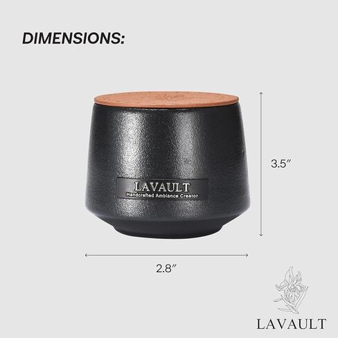 Stone Jar Candles - Long-Lasting Burn Time - Made from Natural Soy Wax and Essential Oils - Paraffin-Free - Ideal for Home or Office - Decorative Candles - Black Gift Candles - Floral Aroma in Saudi Arabia