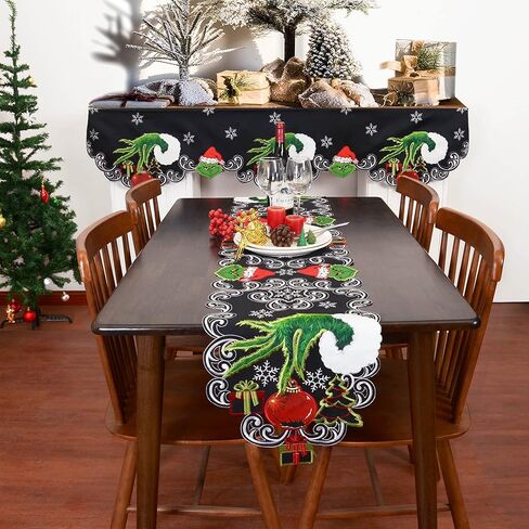 Grelucgo Embroidered Table Runner for Christmas Holidays (13 x 69 Inches) in Kuwait