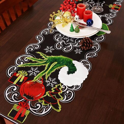 Grelucgo Embroidered Table Runner for Christmas Holidays (13 x 69 Inches) in Kuwait