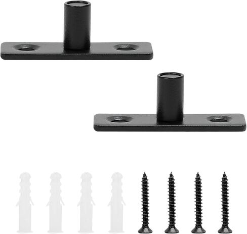 Homode Barn Door Floor Guide, Sliding Door Roller Guide for Bottom, Barn Door Bottom Guide Floor Mount 2 Pack, T Shape Door Guides, Barn Door Hardware Floor Guide Matte Black in Saudi Arabia