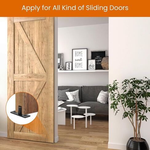 Homode Barn Door Floor Guide, Sliding Door Roller Guide for Bottom, Barn Door Bottom Guide Floor Mount 2 Pack, T Shape Door Guides, Barn Door Hardware Floor Guide Matte Black in Saudi Arabia
