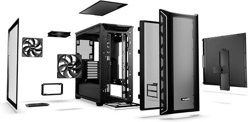 be quiet! Shadow Base 800 FX - ARGB - 4 Light Wings 140mm PWM Fans - Mid-Tower PC Gaming Case - 420mm radiators or E-ATX motherboards Support -White - BGW64 in Saudi Arabia