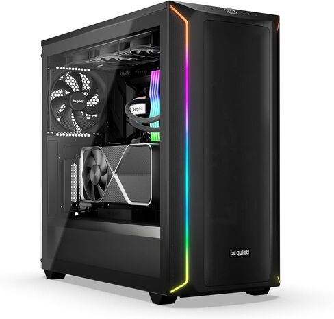 be quiet! Shadow Base 800 FX - ARGB - 4 Light Wings 140mm PWM Fans - Mid-Tower PC Gaming Case - 420mm radiators or E-ATX motherboards Support -White - BGW64 in Saudi Arabia
