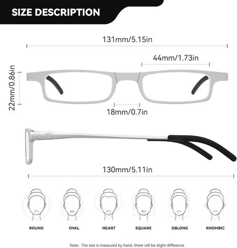 Reading Glasses for Women and Men, Blue Light Blocking Readers Spring Hinge Glasses for Reading Compact with Case in Saudi Arabia