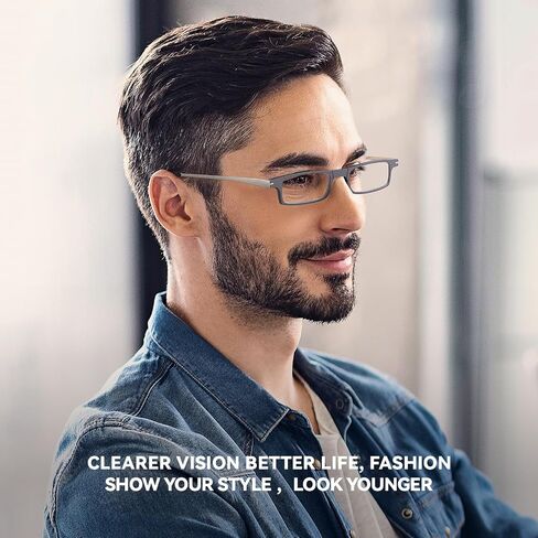 Reading Glasses for Women and Men, Blue Light Blocking Readers Spring Hinge Glasses for Reading Compact with Case in Saudi Arabia