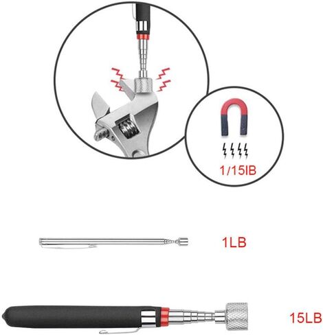 4 Pack Telescoping Magnet Pick-up Tool Set - Retrieving Pickup Tools，Extendable Pick Up Tools，Bendable Spring Magnet Stick，Flexible Extra Long Reach Bendable Curve Grabber with 4 Claws in Saudi Arabia