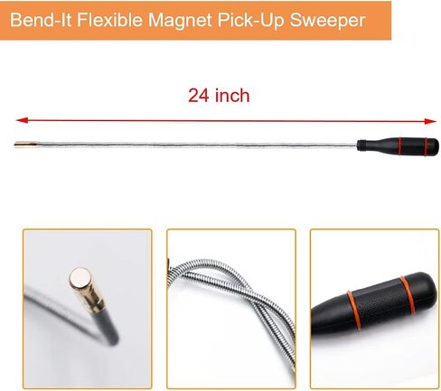 4 Pack Telescoping Magnet Pick-up Tool Set - Retrieving Pickup Tools，Extendable Pick Up Tools，Bendable Spring Magnet Stick，Flexible Extra Long Reach Bendable Curve Grabber with 4 Claws in Saudi Arabia