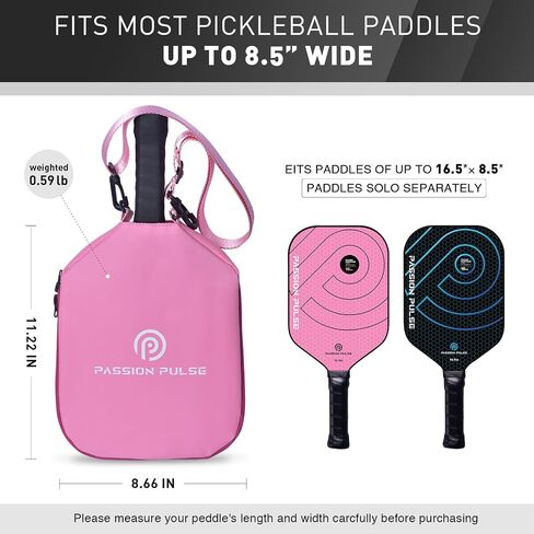 Pickleball Paddle Cover, Paddle Storage Bag with Pockets, Water Resistant Racket Sleeve for Standard & Extended Paddles in Saudi Arabia