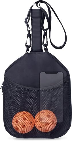 Pickleball Paddle Cover, Paddle Storage Bag with Pockets, Water Resistant Racket Sleeve for Standard & Extended Paddles in Saudi Arabia