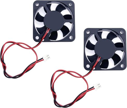JZK 2pcs 50x50x10mm 2pin DC 12V مروحة تبريد صامتة صغيرة مع أسلاك، 5010 مروحة تبريد صغيرة هادئة 50 مم، 5 سم مروحة DC صغيرة بدون فرش 12V، مروحة طابعة ثلاثية الأبعاد مع موصل كابل in Kuwait