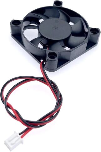 JZK 2pcs 50x50x10mm 2pin DC 12V مروحة تبريد صامتة صغيرة مع أسلاك، 5010 مروحة تبريد صغيرة هادئة 50 مم، 5 سم مروحة DC صغيرة بدون فرش 12V، مروحة طابعة ثلاثية الأبعاد مع موصل كابل in Kuwait