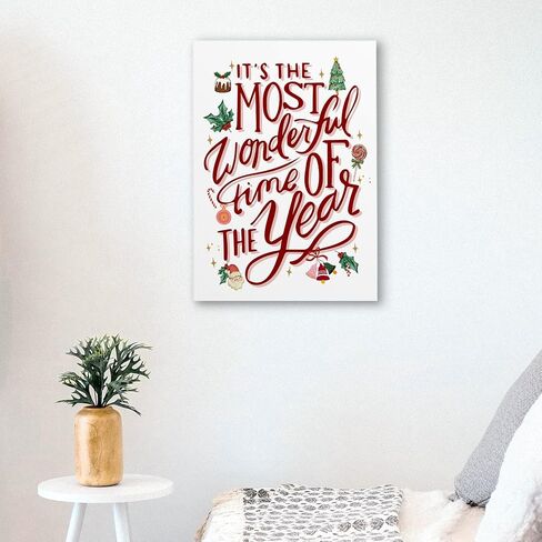 WODMIS Christmas Wall Decor,The Most Wonderful Time Of The Year,Christmas Signs Framed Canvas Wall Art,Inspirational Wall Art,Christmas Decorations For Office Kitchen,Merry Christmas Wall Decor 11x14 in Saudi Arabia
