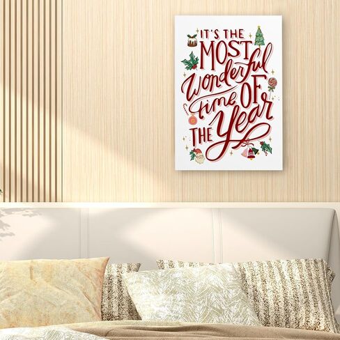 WODMIS Christmas Wall Decor,The Most Wonderful Time Of The Year,Christmas Signs Framed Canvas Wall Art,Inspirational Wall Art,Christmas Decorations For Office Kitchen,Merry Christmas Wall Decor 11x14 in Saudi Arabia