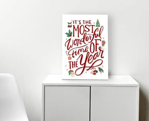 WODMIS Christmas Wall Decor,The Most Wonderful Time Of The Year,Christmas Signs Framed Canvas Wall Art,Inspirational Wall Art,Christmas Decorations For Office Kitchen,Merry Christmas Wall Decor 11x14 in Saudi Arabia