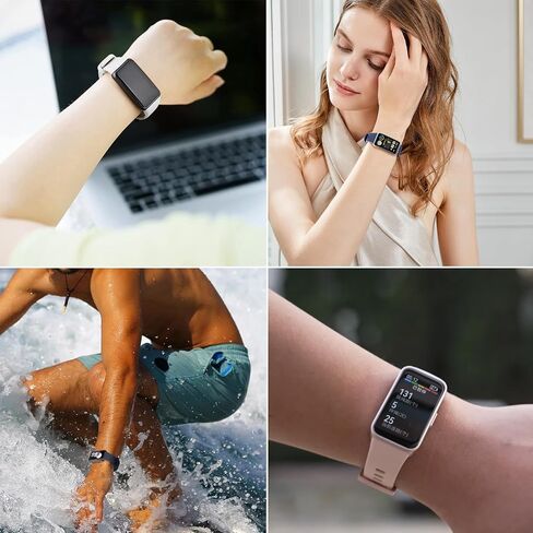 Bands Compatible with Huawei Band 8/Huawei Band 9 Strap Replacement [3 Packs] Sport Silicone Wristbands Huawei Band 9NFC/8NFC Bracelets for Man Woman in Kuwait