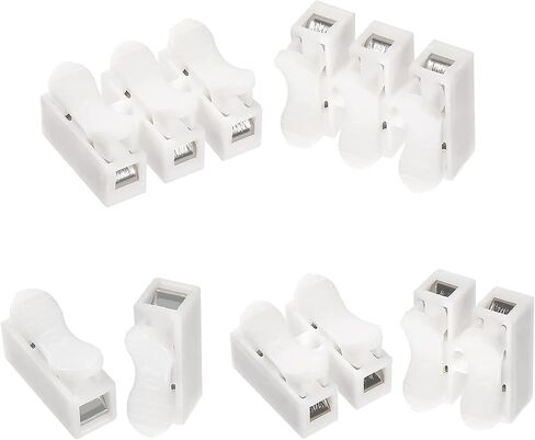 Alinan 60pcs CH1 CH2 CH3 Quick Splice Lock Spring Wire Connector Screw Terminal Barrier Block for LED Strip Light Wire Connecting in Saudi Arabia