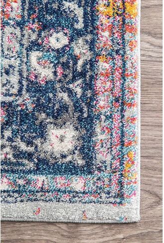 nuLOOM Lilah Vintage Medallion Area Rug, 5x7, Blue in Saudi Arabia