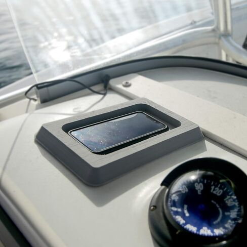Castaway Customs SeaDek Foam Cell Phone Holder for Boats | Cell Phone Boat Dash Accessory | Perfect for Fishing Boat Center Consoles | 3M Adhesive Backing Boat Accessories in Saudi Arabia