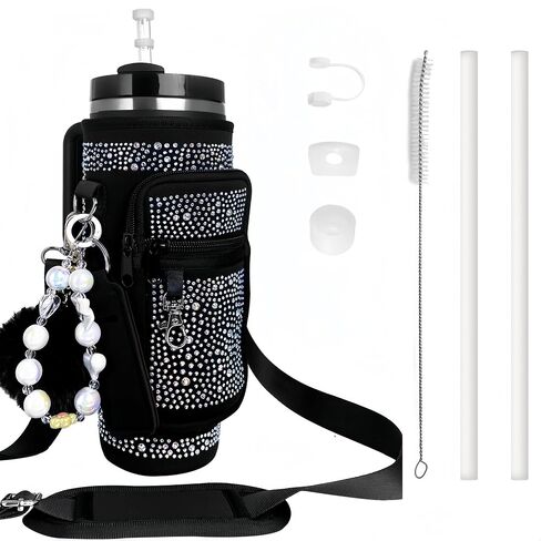 حقيبة حامل زجاجات المياه لكأس ستانلي 41oz - حقيبة حزام كوب ستانلي مع جيب للهاتف، حزام قابل للتعديل in Saudi Arabia