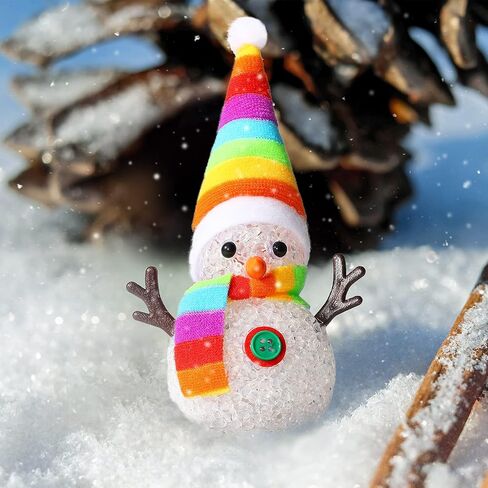 Honoson 5 Pieces 7 Colors Changing Glowing Snowmen Light Christmas Snowman Light Changing LED Night Light Table Decoration with Colorful Hats and Scarves for Home Christmas Party Decoration in Saudi Arabia