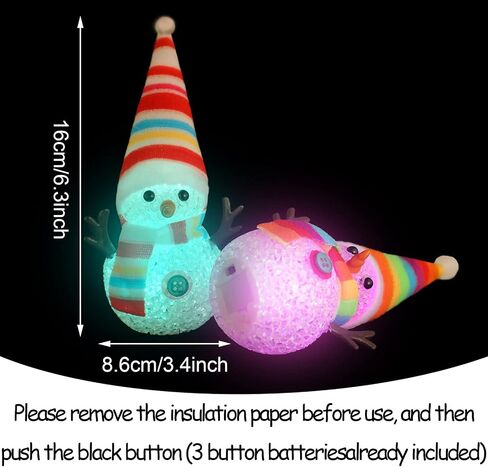 Honoson 5 Pieces 7 Colors Changing Glowing Snowmen Light Christmas Snowman Light Changing LED Night Light Table Decoration with Colorful Hats and Scarves for Home Christmas Party Decoration in Saudi Arabia
