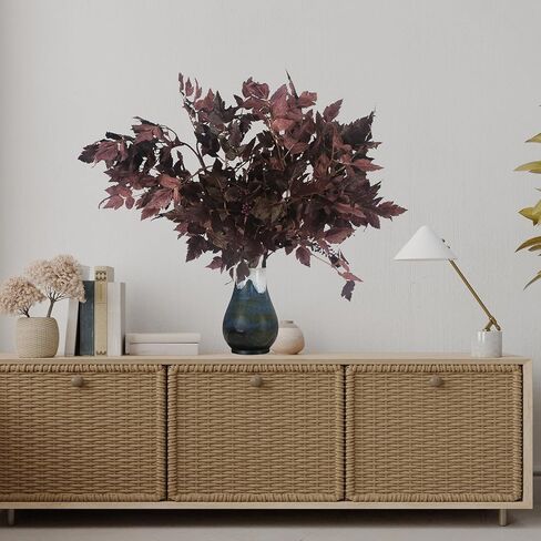 3 Pack Artificial Cimicifuga Plant Leaf 21 inch Faux Plum Cimicifuga Ramosa Leaf Branch Fall Cimicifuga Stems for Home Vase Table Wedding Farmhouse Mantel Harvest Decor(3, 21 inch) in Saudi Arabia