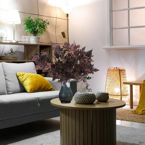 3 Pack Artificial Cimicifuga Plant Leaf 21 inch Faux Plum Cimicifuga Ramosa Leaf Branch Fall Cimicifuga Stems for Home Vase Table Wedding Farmhouse Mantel Harvest Decor(3, 21 inch) in Saudi Arabia